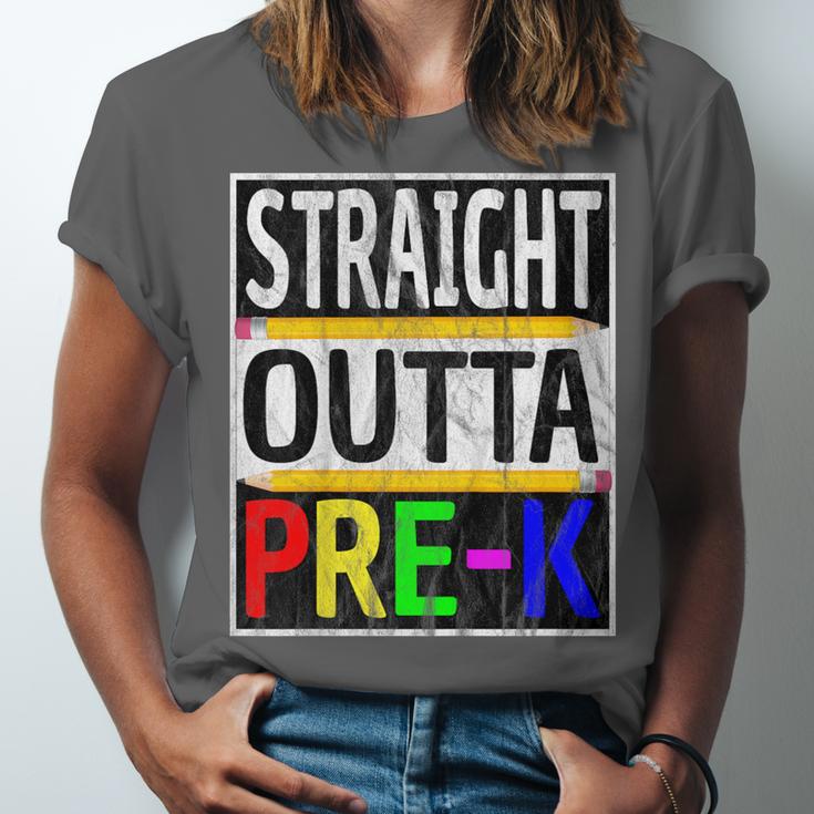 Kids Straight Outta Pre-K Graduation Unisex Jersey T-Shirt
