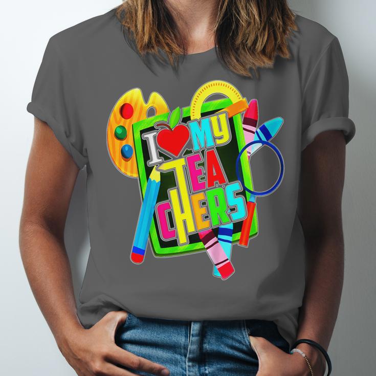 Kids Teens Graduation I Heart My Teachers I Love My Teachers Unisex Jersey T-Shirt