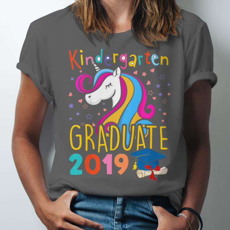 Kids Unicorn Kindergarten Graduation Graduate Shirt Unisex Jersey T-Shirt