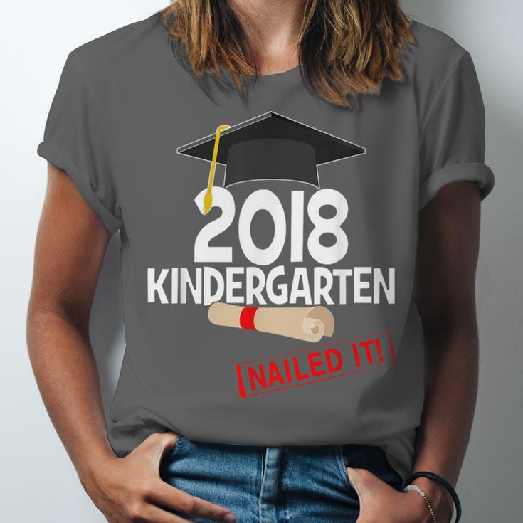 Kindergarten 2018 NAILED IT Graduation Graduate Unisex Jersey T-Shirt