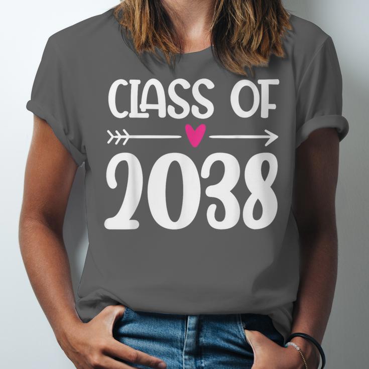 Kindergarten Class Of 2038 First Day School Graduation Girls Unisex Jersey T-Shirt