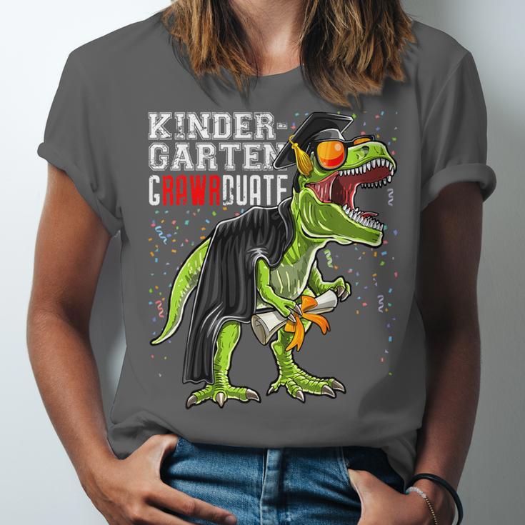 Kindergarten Grawrduate Dinosaur Graduation Cap Shirt Unisex Jersey T-Shirt