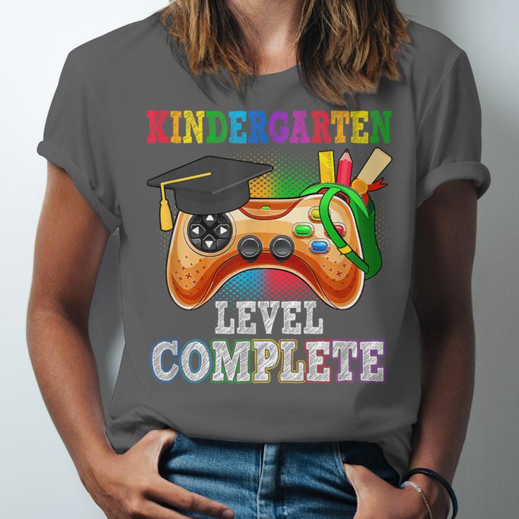 Kindergarten Level Complete Last Day Of School Graduation Unisex Jersey T-Shirt