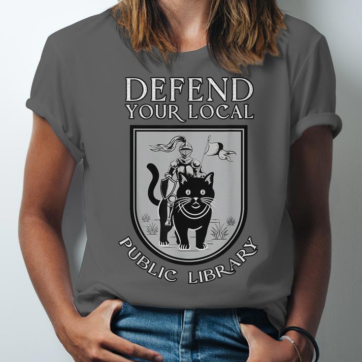 Knight Cat Defend Your Public Library Book Lover Unisex Jersey T-Shirt Knight Cat Defend Your Public Library Book Lover Unisex Jersey T-Shirt