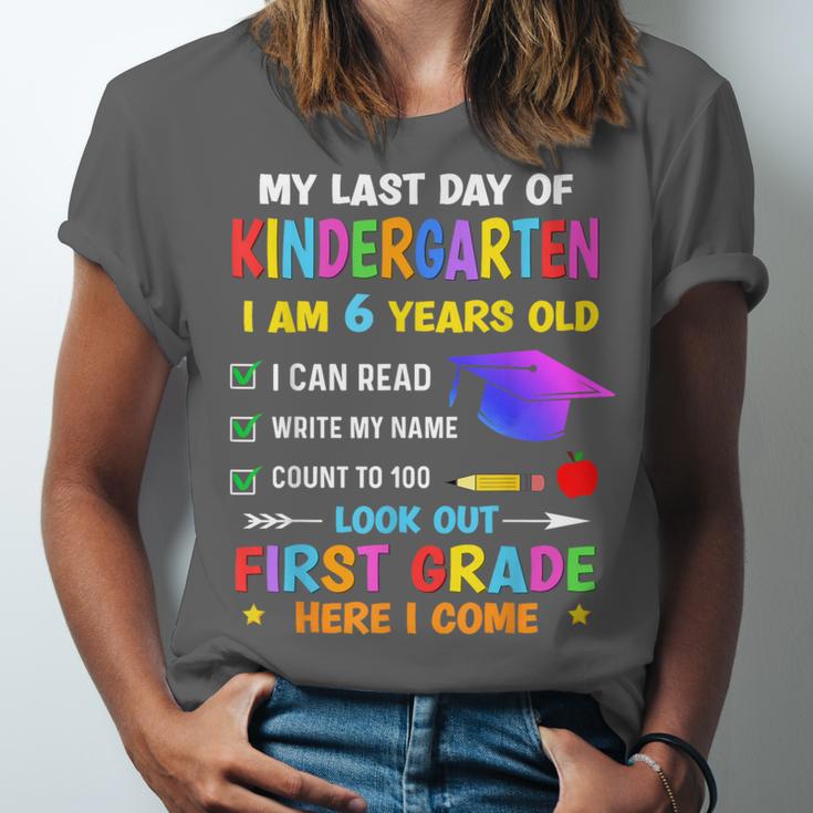 Last Days Of Kindergarten Graduation 2025 Graduate Boys Girl Unisex Jersey T-Shirt