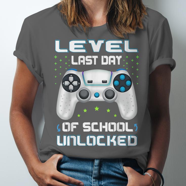 Last Days Of School Graduation Kindergarten Gamer Boys Kids Unisex Jersey T-Shirt
