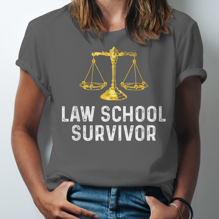 Law School Survivor Humor Law School Graduation Quote Unisex Jersey T-Shirt