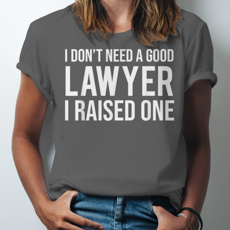 Lawyer Parents Father Mother T-Shirt Law School Graduation Unisex Jersey T-Shirt
