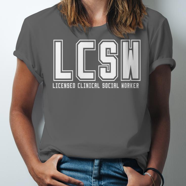 LCSW Licensed Clinical Social Worker Graduation Unisex Jersey T-Shirt