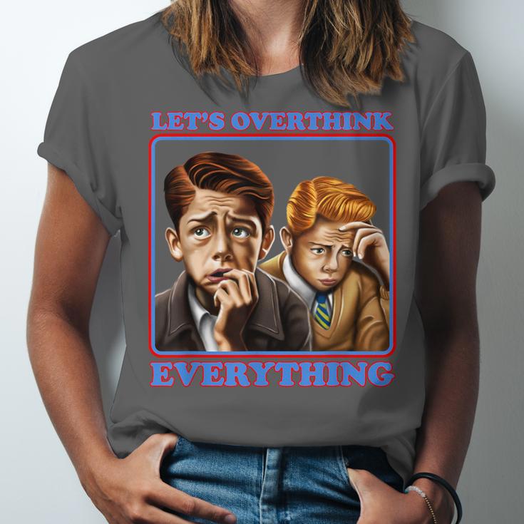 Let's Overthink Everything Shirt Antisocial Introvert Unisex Jersey T-Shirt