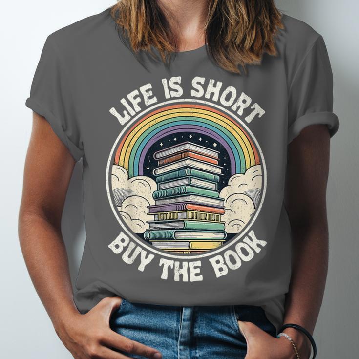 Life Is Short Buy The Book Reading Book Unisex Jersey T-Shirt Life Is Short Buy The Book Reading Book Unisex Jersey T-Shirt