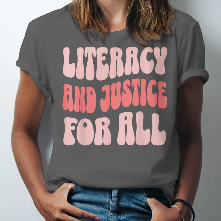 Literacy And Justice For All Book Lover Unisex Jersey T-Shirt Literacy And Justice For All Book Lover Unisex Jersey T-Shirt