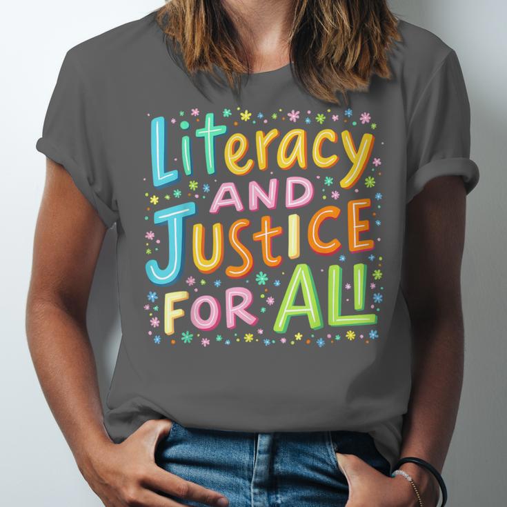 Literacy And Justice For All Protect Banned Books Library Unisex Jersey T-Shirt