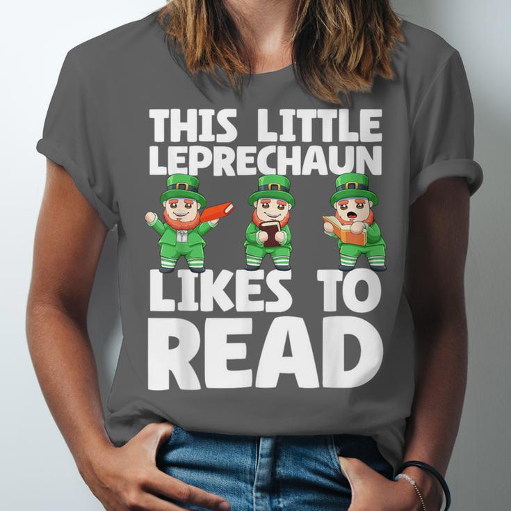 This Little Leprechaun Likes To Read St Patrick's Day Book Unisex Jersey T-Shirt This Little Leprechaun Likes To Read St Patrick's Day Book Unisex Jersey T-Shirt
