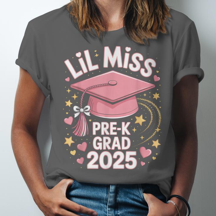 Little Miss Pre-K Grad 2025 Preschool Graduation Girls Kids Unisex Jersey T-Shirt