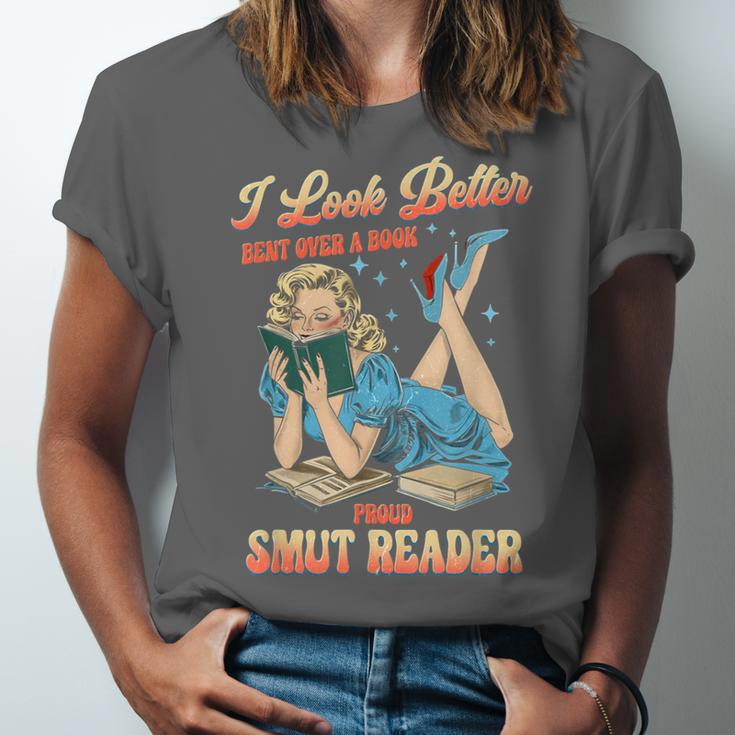 I Look Better Bent Over A Book Proud Smut Reader Adult Humor Unisex Jersey T-Shirt