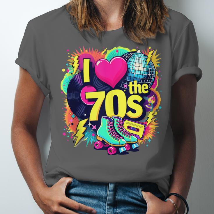 I Love The 70s Retro Cassette Roller Vinyl Nostalgia Vibes Unisex Jersey T-Shirt