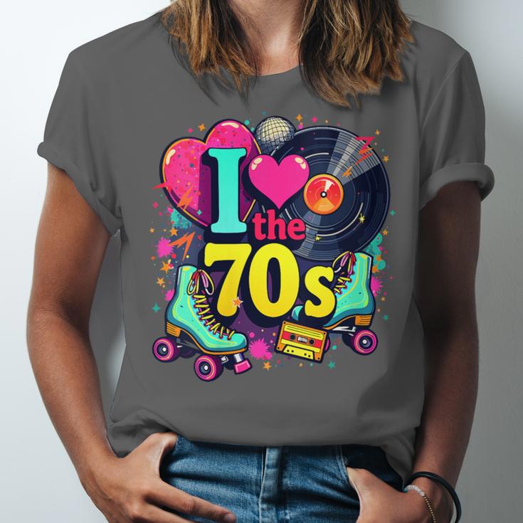 I Love The 70s Vintage Cassette Roller Vinyl Nostalgia 70s Unisex Jersey T-Shirt