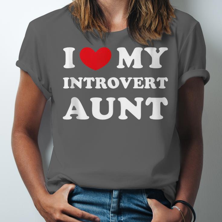 I Love My Introvert Aunt I Heart My Introvert Aunt Unisex Jersey T-Shirt I Love My Introvert Aunt I Heart My Introvert Aunt Unisex Jersey T-Shirt