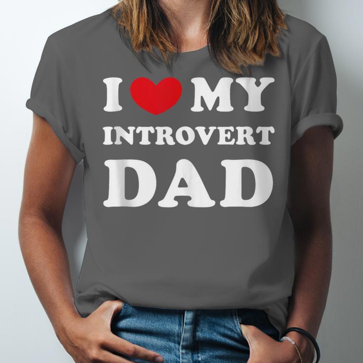 I Love My Introvert Dad I Heart My Introvert Dad Unisex Jersey T-Shirt I Love My Introvert Dad I Heart My Introvert Dad Unisex Jersey T-Shirt