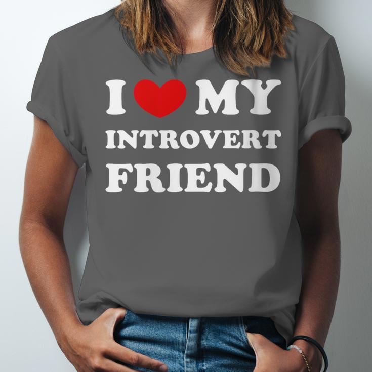 I Love My Introvert Friend I Heart My Introvert Friend Unisex Jersey T-Shirt I Love My Introvert Friend I Heart My Introvert Friend Unisex Jersey T-Shirt