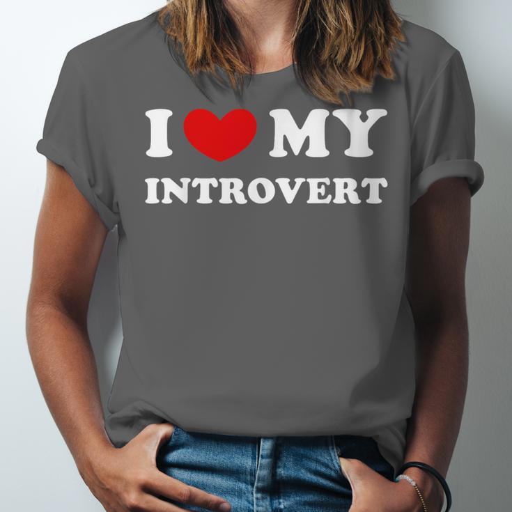 I Love My Introvert I Heart My Introvert Unisex Jersey T-Shirt I Love My Introvert I Heart My Introvert Unisex Jersey T-Shirt