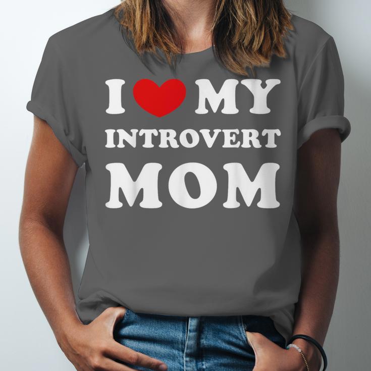 I Love My Introvert Mom I Heart My Introvert Mom Unisex Jersey T-Shirt I Love My Introvert Mom I Heart My Introvert Mom Unisex Jersey T-Shirt