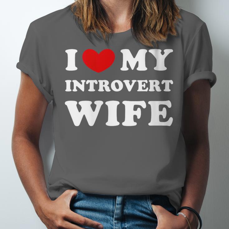 I Love My Introvert Wife I Heart My Introvert Wife Unisex Jersey T-Shirt I Love My Introvert Wife I Heart My Introvert Wife Unisex Jersey T-Shirt