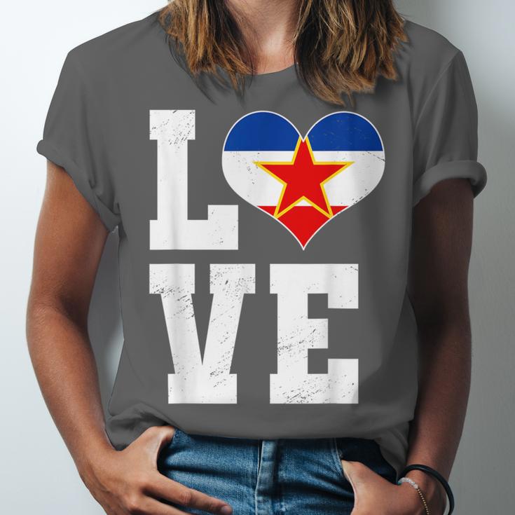 Love Yugoslavia Proud Yugoslav Nostalgia Unisex Jersey T-Shirt