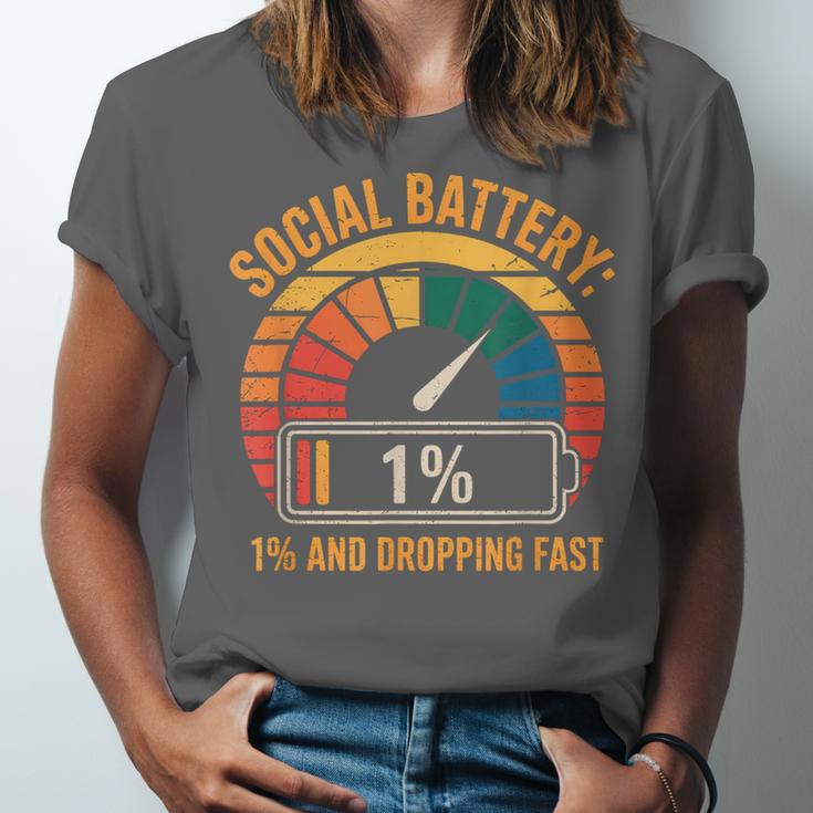 Low Social Battery Introvert Energy Unisex Jersey T-Shirt