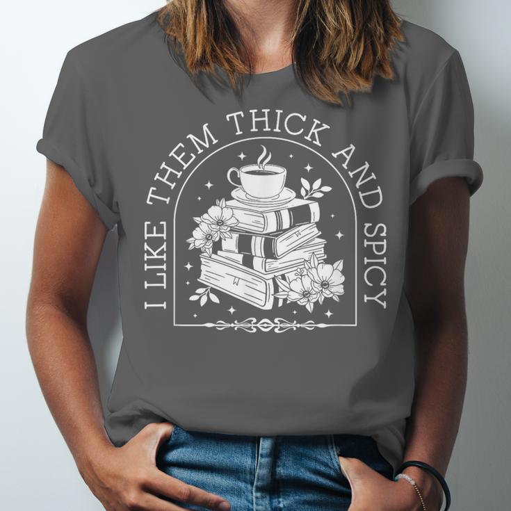 I Like Them Thick And Spicy Smut Book Reader Unisex Jersey T-Shirt