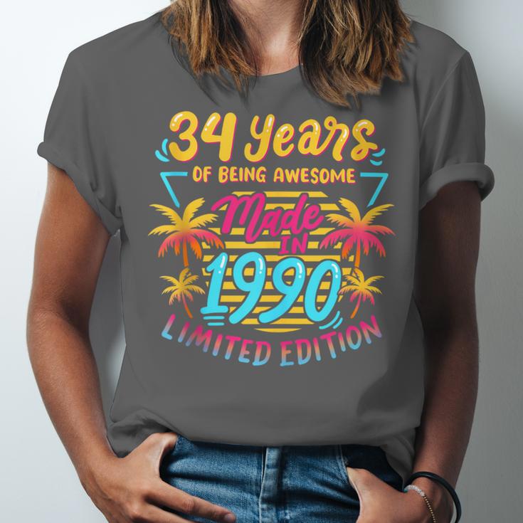 Made In 1990 Limited Edition 90s Nostalgia 34th Birthday Unisex Jersey T-Shirt Made In 1990 Limited Edition 90s Nostalgia 34th Birthday Unisex Jersey T-Shirt