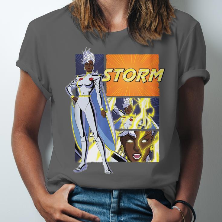 Marvel X-Men '97 Storm Vintage Classic Comic Book Panels Unisex Jersey T-Shirt