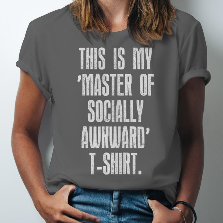 This Is My Master Of Socially Awkward Anti Social Introvert Unisex Jersey T-Shirt This Is My Master Of Socially Awkward Anti Social Introvert Unisex Jersey T-Shirt