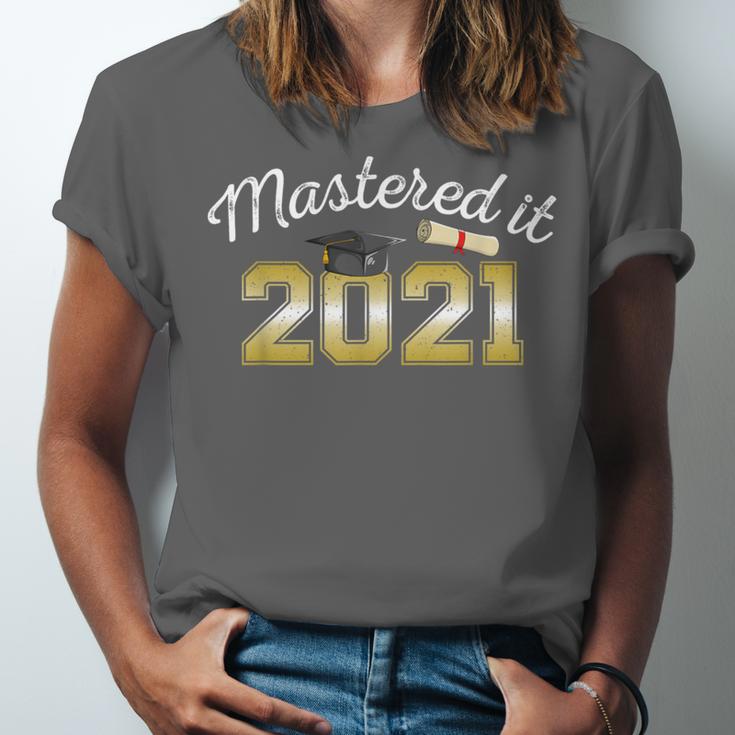 Master's Degree 2021 Graduate Mastered It Graduation Unisex Jersey T-Shirt