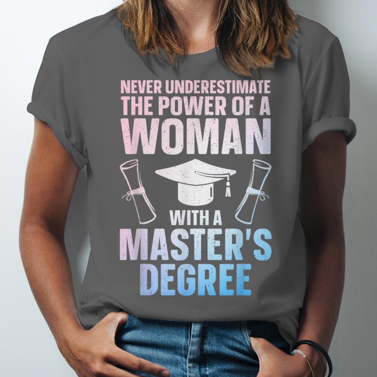 Masters Degree Graduation Art For Women Girls Masters Degree Unisex Jersey T-Shirt