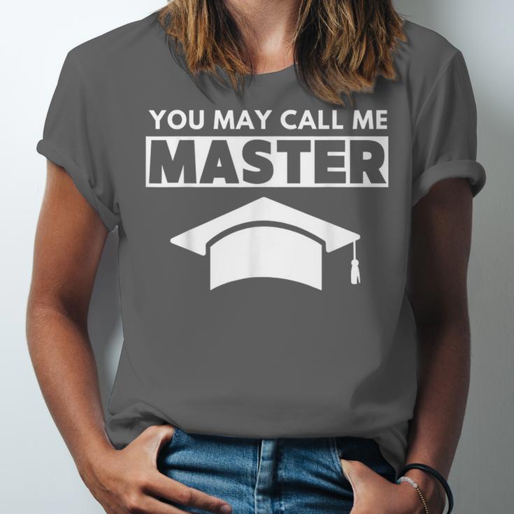 Masters Degree MBA Graduation You May Call Me Master T-Shirt Unisex Jersey T-Shirt