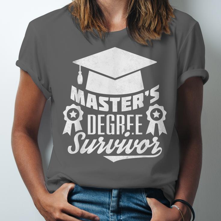 Master's Degree Survivor College Graduation Unisex Jersey T-Shirt
