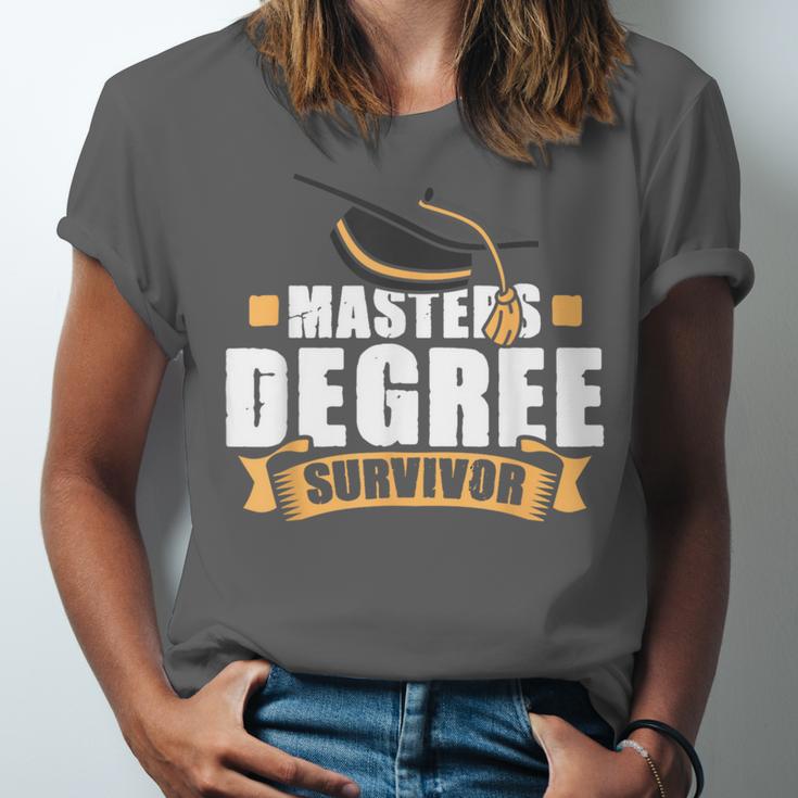 Masters Degree Survivor Graduation For MBA Graduate Unisex Jersey T-Shirt