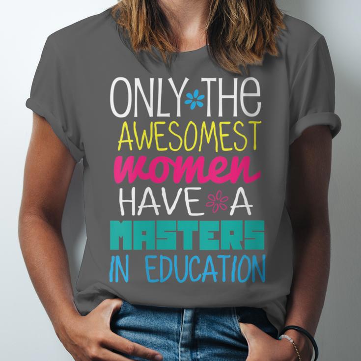 Masters In Education Degree Graduation Women MeD Unisex Jersey T-Shirt