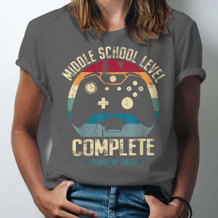 Middle School Level Complete Gamer Class Of 2025 Graduation Unisex Jersey T-Shirt