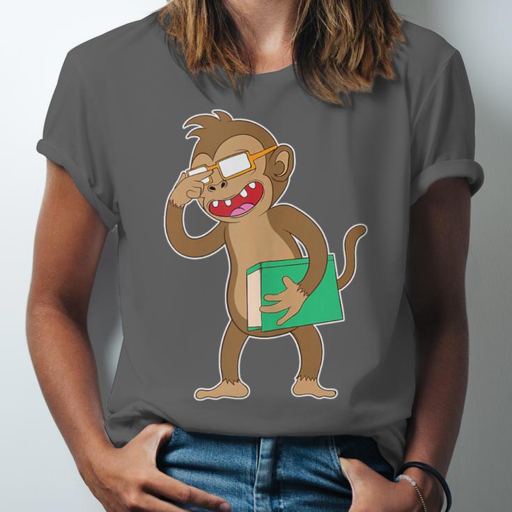 Monkey With a Book Unisex Jersey T-Shirt