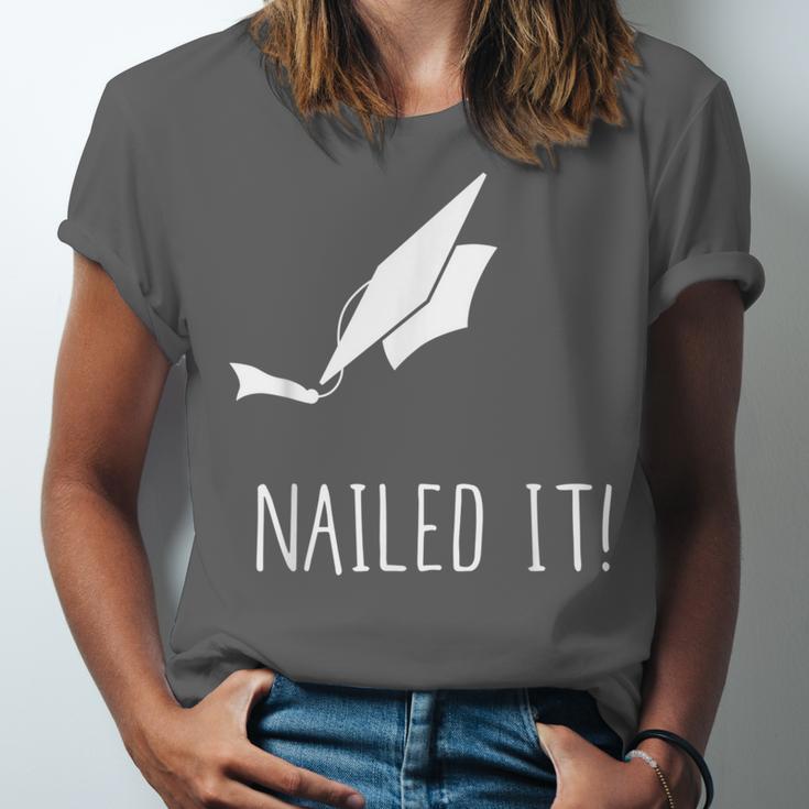Nailed It Shirt Cute Graduation Grad Cap Unisex Jersey T-Shirt