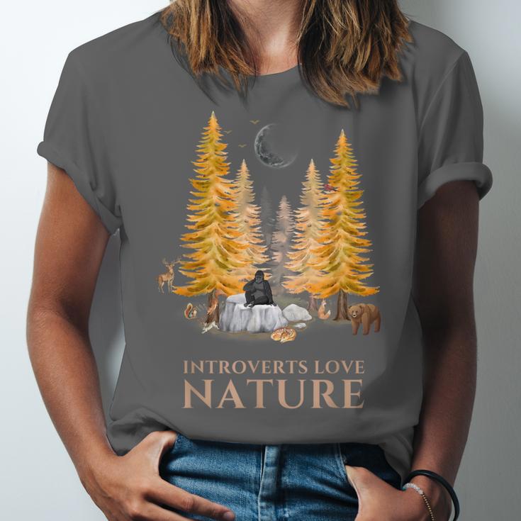 Nature Scene Tees For Introverts Quiet Escape Solitude Unisex Jersey T-Shirt