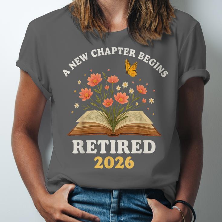 A New Chapter Begins Retired 2026 Floral Book Butterfly Tee Unisex Jersey T-Shirt A New Chapter Begins Retired 2026 Floral Book Butterfly Tee Unisex Jersey T-Shirt