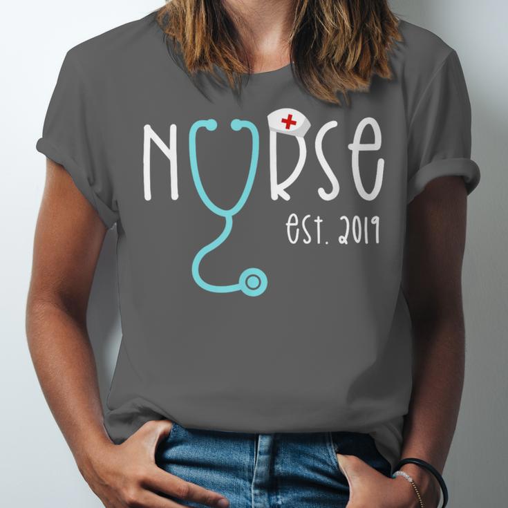 New Nurse Est 2019Shirt Graduation RN Women Unisex Jersey T-Shirt