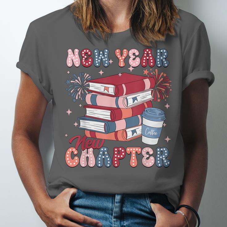 New Year New Chapter Happy New Year 2025 Book Lover Unisex Jersey T-Shirt