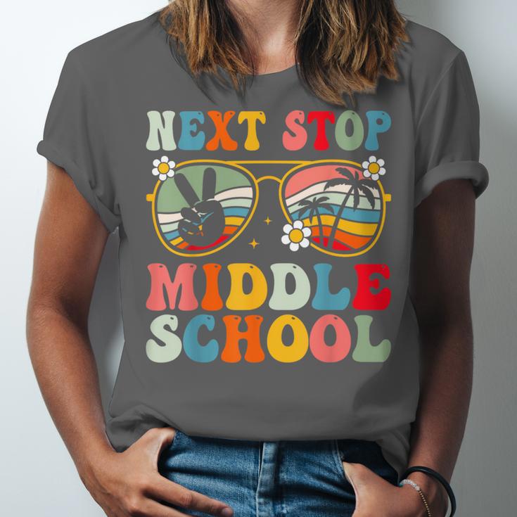Next Stop Middle School Elementary School Graduation 2025 Unisex Jersey T-Shirt
