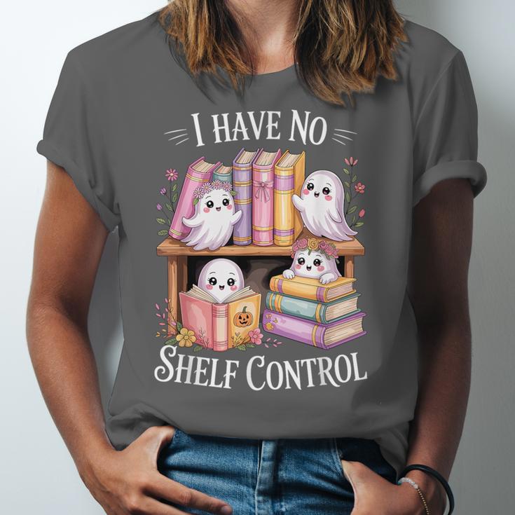 I Have No Shelf Control Ghost Reading Books Pun Unisex Jersey T-Shirt I Have No Shelf Control Ghost Reading Books Pun Unisex Jersey T-Shirt
