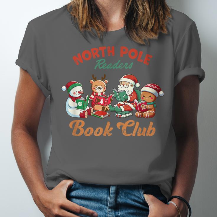 North Pole Readers Book Club Reading Book Christmas Unisex Jersey T-Shirt North Pole Readers Book Club Reading Book Christmas Unisex Jersey T-Shirt